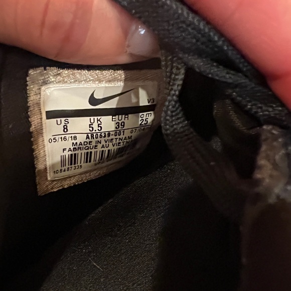 Nike Black leather Air Force one with gold stars size 8 - Picture 6 of 7